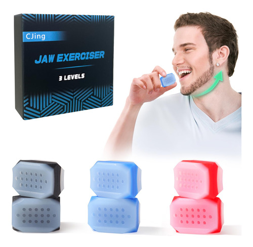 Cjing Ejercitador De Mandibula Para Hombres Y Mujeres, 3 Niv