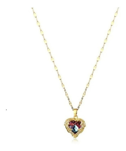 Maravilloso Collar Dije Corazon Swarovski Regalo Con Amor