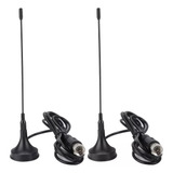 X2 Antena Hd Tv Digital Abierta Tvd Coaxial Con Iman