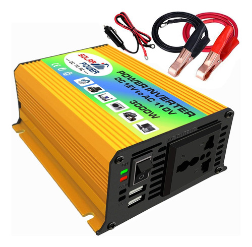 Inversor De Corriente De 3000w Cc 12v A Ca 220v