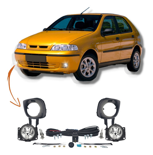 Kit Faro Auxiliar Fiat Palio 2001 2002 2003 2004 2005 2006