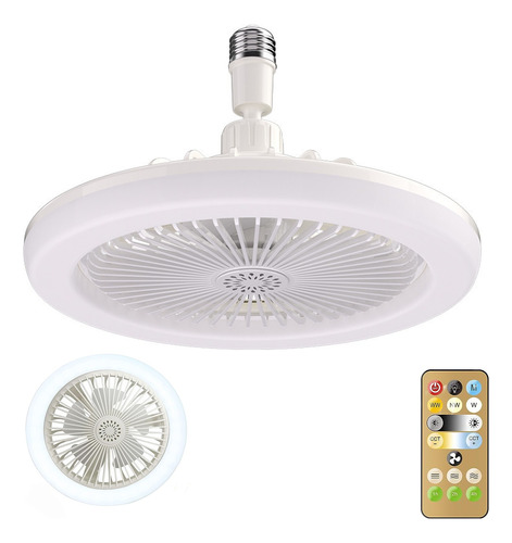 Ventilador Techo Lámpara Led Silencioso Moderno E27 3 Modes