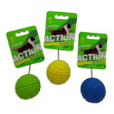 Juguete Para Perro Pelota Basket Con Puntas Anti Stress Color Verde