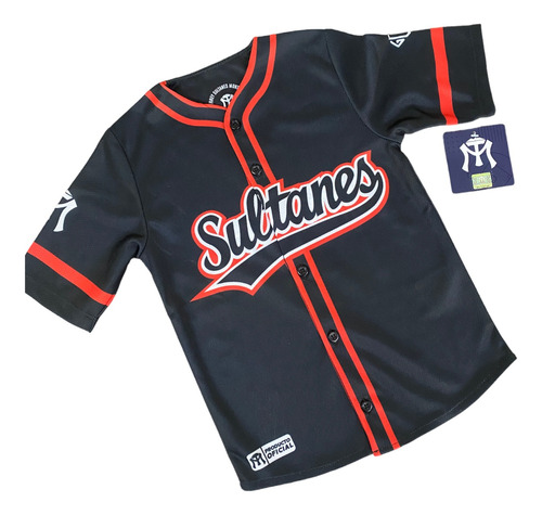 Camisola Jersery Sultanes De Monterrey Original Ne/ro Niño