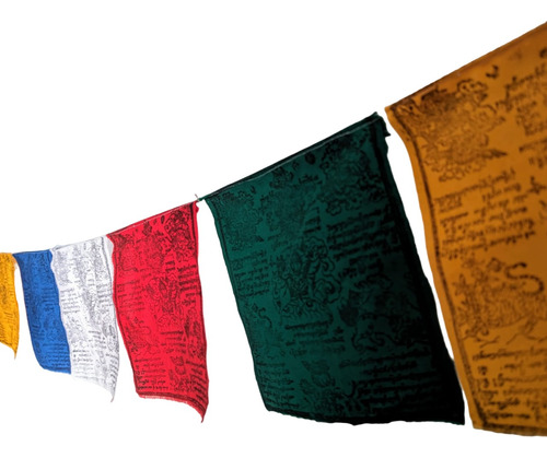 Banderines Tibetanos De Oracion Lung Ta Grandes 20x20cm X10