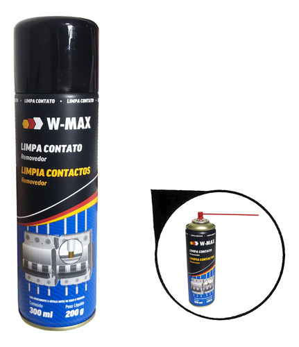 Limpa Contato Recuperador Condutividade Spray W-max 300 Ml