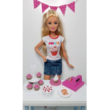 Muñeca Barbie Pastelera Custom Con Accesorios