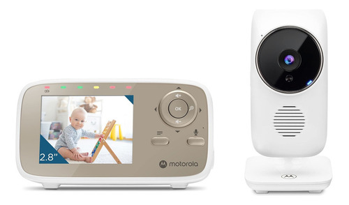 Pantalla Lcd Electronic Nanny Vm483 2.8 Con Zoom Digital Motorola, Color Blanco, 110 V/220 V