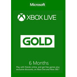 Microsoft Membresía Gold Xbox Live 6 Meses 