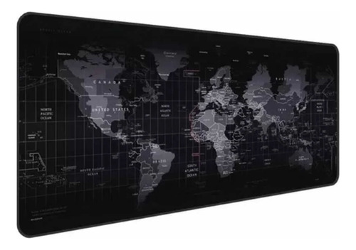 Mouse Pad Gamer Mapa De Mundo 90x40cm Padmouse Escritorio Mj