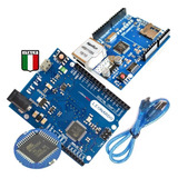 Kit Italy P/ Arduino Leonardo R3 Atmega32u4 + Shield W5100