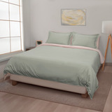 Forro Duvet Real Verde/beige Doble