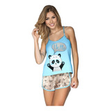 Pijama Short Doll Adulto Roupa De Dormir 