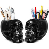 2 Soportes Para Brochas De Maquillaje De Calavera, Soporte P