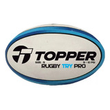 Pelota Topper Rugby Unisex Try Pro Blanco Azul Entrenamiento