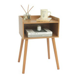 Mesa Noche Maxsmeo, Estilo Mid Century Con Almacenamiento Y 