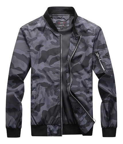 Chaqueta Masculina Casual Camuflada Talla Grande [u]