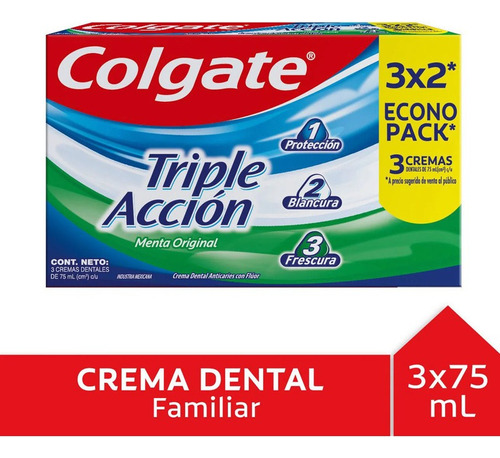 Pasta Colgate Triple Accion  Display X 3* 99gr  (2 Displays)