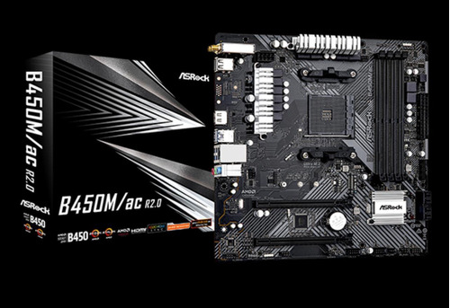 Motherboard Asrock B450m/ac R2.0, Socket Am4