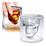 Set 4 Vasos Shot Calavera Vidrio Tequila Cortito Tragos