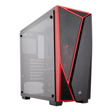 Gabinete Gamer Corsair Carbide Spec04 Rojo Acrilico Atx *