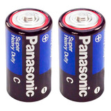 Pilas Baterias Panasonic C Tamaño 1.5 Voltios Azúl Paquete De 12 Baterias Extra Duración Carbón 12cp