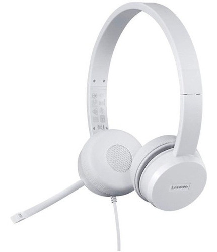 Lenovo 110 Usb Stereo Headset - Blanco Audifonos