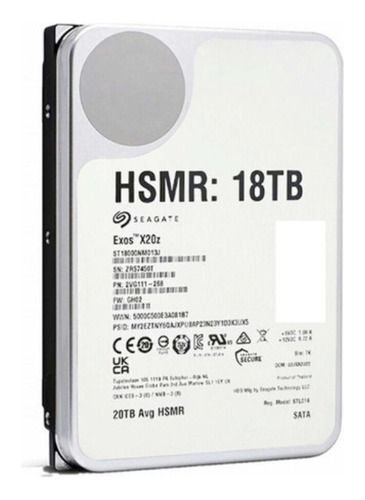 Seagate Exos X20z St18000nm013j 18tb Hdd 3.5 Sata 7200 Rpm