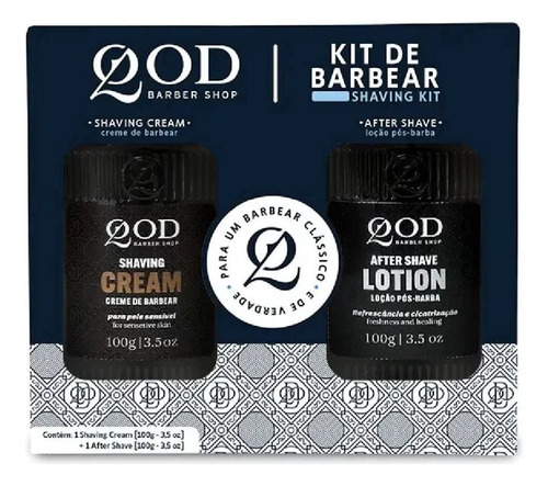 Kit Qod ( Loção Pós Barba 100g + Creme De Barba 100g )