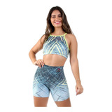 Conjunto Fitness Estampa Sublimada (top+bermuda) 10638