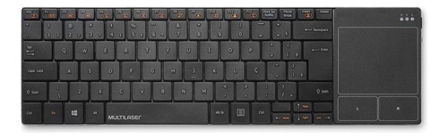 Teclado Multimídia Touchpad Sem Fio 2.4ghz Tc219 Multilaser Cor De Teclado Preto Idioma Português Brasil