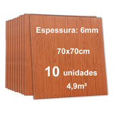 10 Placas 3d Espuma Autocolante Madeira 70x70cm Mogno 6mm