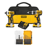 Combo Rotomartillo+ Atornillador Dewalt Dck260d1p1t-ar Color Amarillo