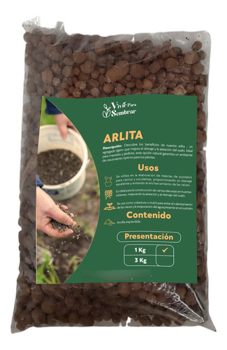 Arlita O Arcilla Expandida Ideal Para Tus Plantas X 1 Kg 