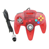 Control Genérico Compatible Con N64 Cristal Rojo