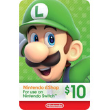 Tarjeta Nintendo Eshop 10 Dolares (usa)