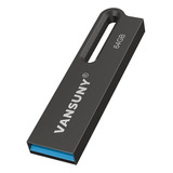 Vansuny Unidad Flash De 64 Gb De Metal Impermeable, Unidad U