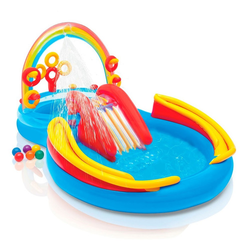 Centro De Juegos Piscina Inflable Rainbow Ring Intex 57453 