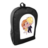 Mochila Negra Anime One Piece Adulto / Escolar D12