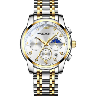 Belushi Reloj De Cuarzo Luminoso Con Fase Lunar Impermeable | Meses sin interés