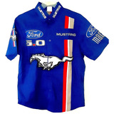 Camisa Ford Mustang Escuderia Nascar Carreras Rally Elf Azul