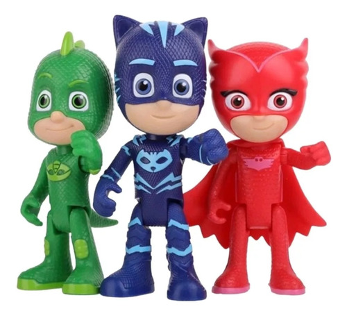 Kit Bonecos Pjmasks Menino Gato Corujita Lagartixo Pj Masks