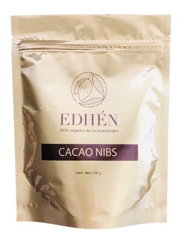 Cacao Nibs Orgánico Edhén Orgánico 4 Bolsas 100 Gr