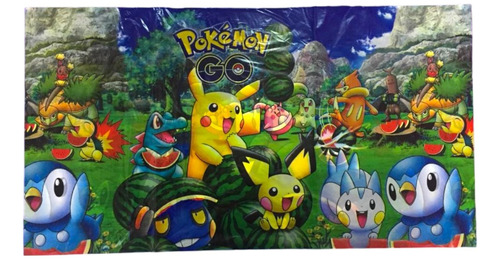 1 Mantel De Plastico Con Diseño De Pikachu Para Fiesta