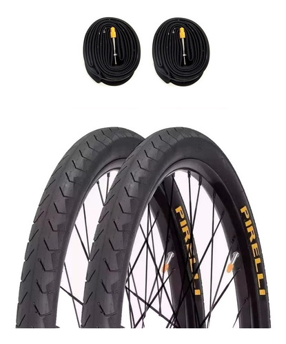 2 Pneus Pirelli 700x38 Phantom Street Bike Aro 29 + Câmaras