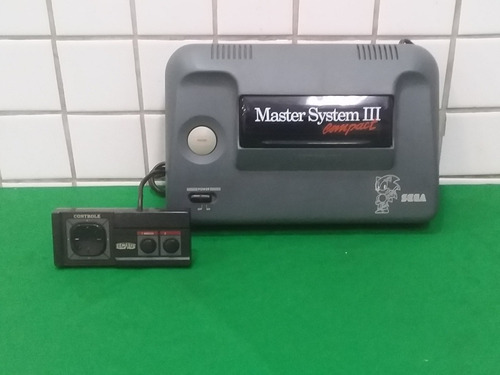 Master System 3 Compact Console Com Sonic The Hedgehog 