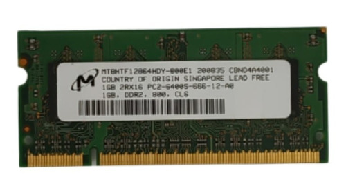 Memoria Ram 1gb Ddr2-6400s 2rx16 Cl6 Para Portátil.