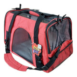 Bolsa Transporte Pet P/ Cães E Gato Avião Viagem P/ Cachorro Cor Vermelho