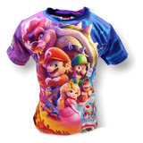 Playera Sublimada Full Print Niño Sonic. 