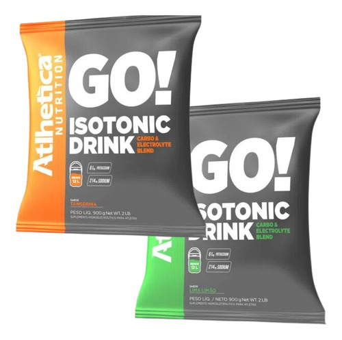 Isotonico Isotonic Drink Go Atlhetica Repositor 2x900g 60dse